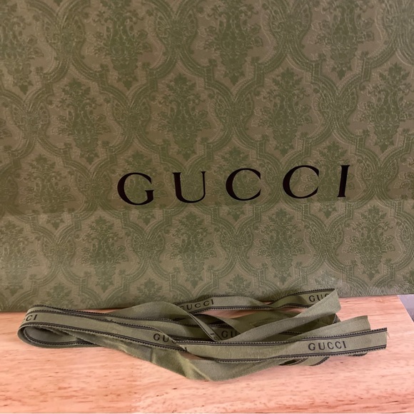 Gucci Other Gucci Empty Shopping Paper Bag Large With Ribbon Poshmark